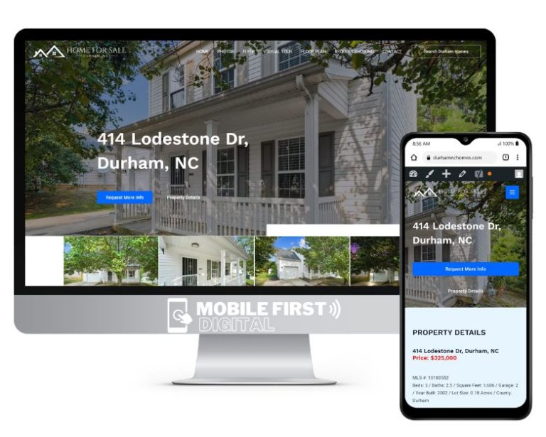 WordPress Website Design homes in durham 768x615